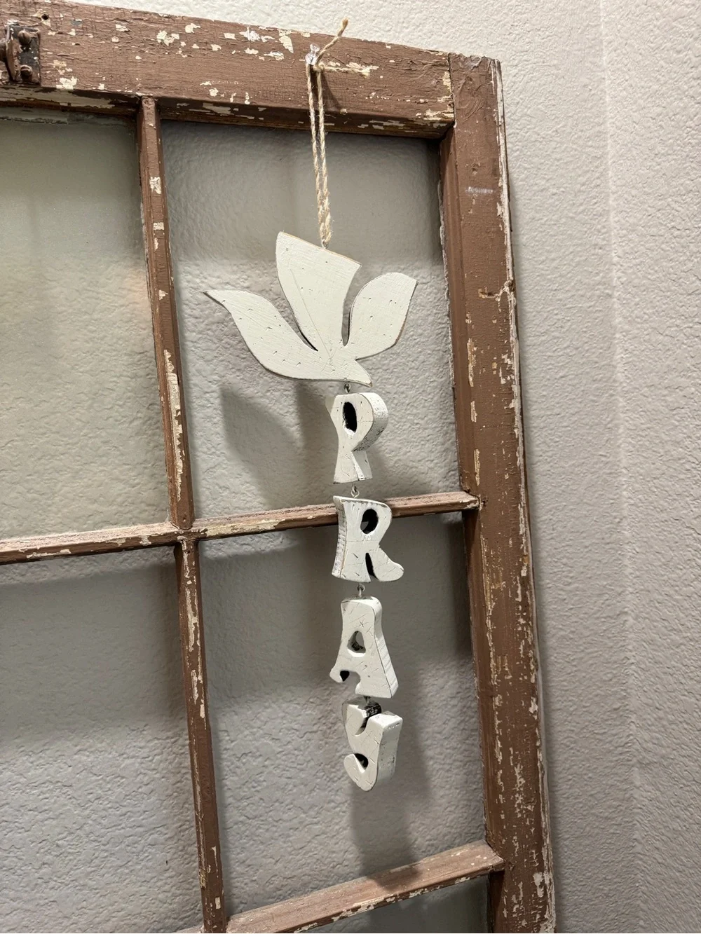 White 'Pray' Hanging Wall Decor - Rustic Home Accent